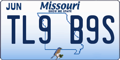 MO license plate TL9B9S