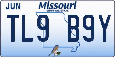 MO license plate TL9B9Y