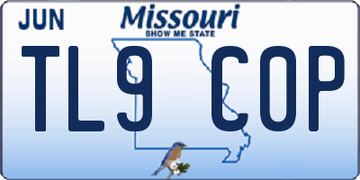 MO license plate TL9C0P
