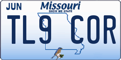 MO license plate TL9C0R