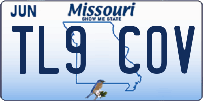 MO license plate TL9C0V