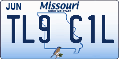 MO license plate TL9C1L