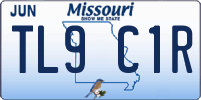 MO license plate TL9C1R
