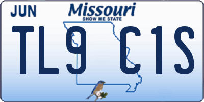 MO license plate TL9C1S