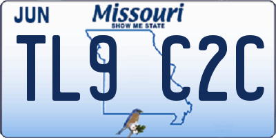 MO license plate TL9C2C