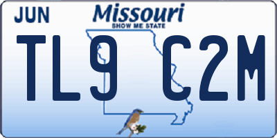 MO license plate TL9C2M