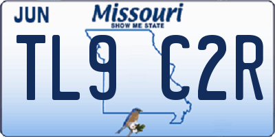 MO license plate TL9C2R
