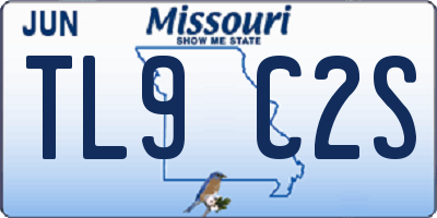 MO license plate TL9C2S