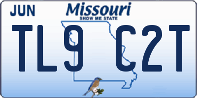 MO license plate TL9C2T