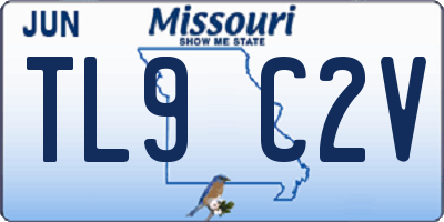 MO license plate TL9C2V