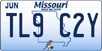 MO license plate TL9C2Y
