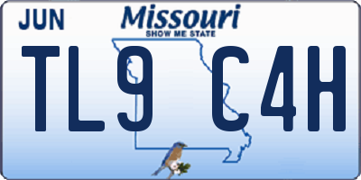 MO license plate TL9C4H