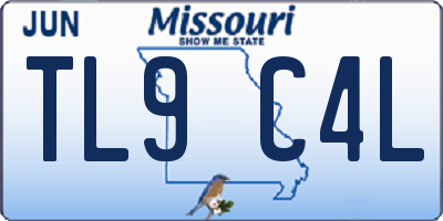 MO license plate TL9C4L