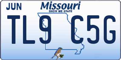 MO license plate TL9C5G