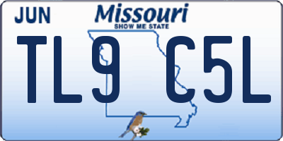 MO license plate TL9C5L