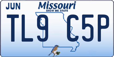 MO license plate TL9C5P