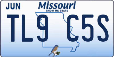 MO license plate TL9C5S