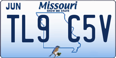 MO license plate TL9C5V