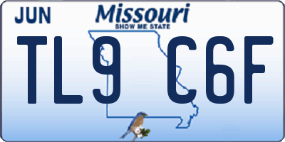 MO license plate TL9C6F