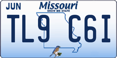 MO license plate TL9C6I