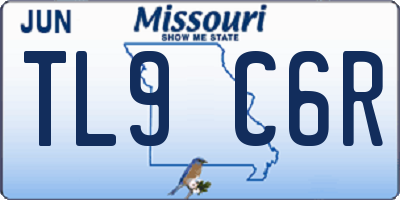 MO license plate TL9C6R