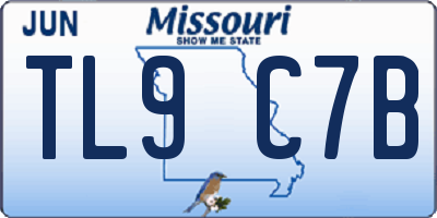 MO license plate TL9C7B