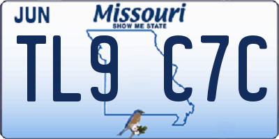 MO license plate TL9C7C