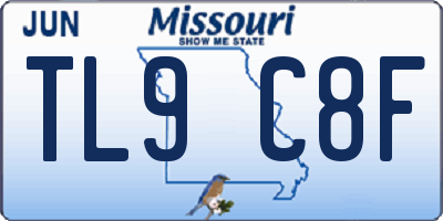 MO license plate TL9C8F