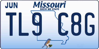 MO license plate TL9C8G