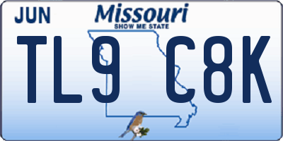 MO license plate TL9C8K
