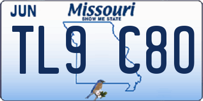 MO license plate TL9C8O