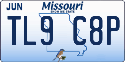 MO license plate TL9C8P