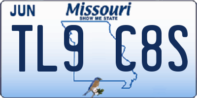 MO license plate TL9C8S