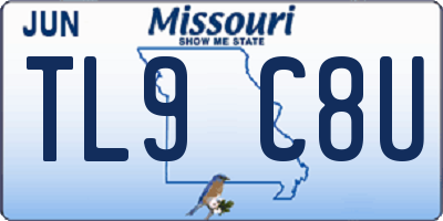 MO license plate TL9C8U