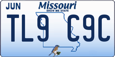 MO license plate TL9C9C