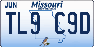 MO license plate TL9C9D