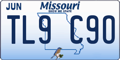 MO license plate TL9C9O