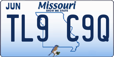 MO license plate TL9C9Q