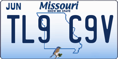 MO license plate TL9C9V