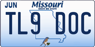 MO license plate TL9D0C