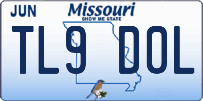 MO license plate TL9D0L