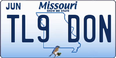 MO license plate TL9D0N