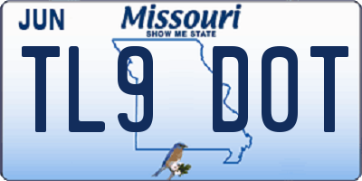 MO license plate TL9D0T