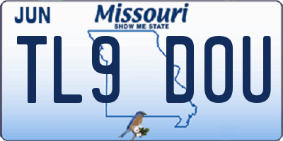 MO license plate TL9D0U