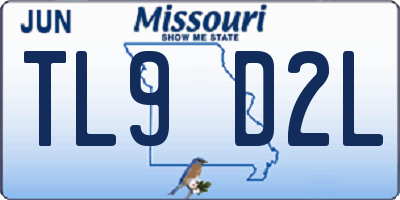 MO license plate TL9D2L