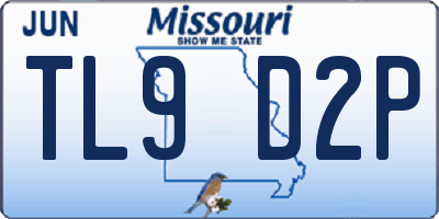MO license plate TL9D2P