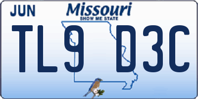 MO license plate TL9D3C