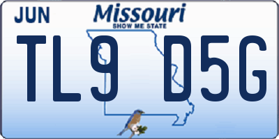 MO license plate TL9D5G
