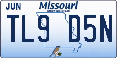 MO license plate TL9D5N