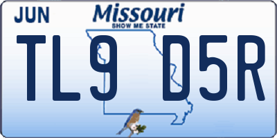 MO license plate TL9D5R